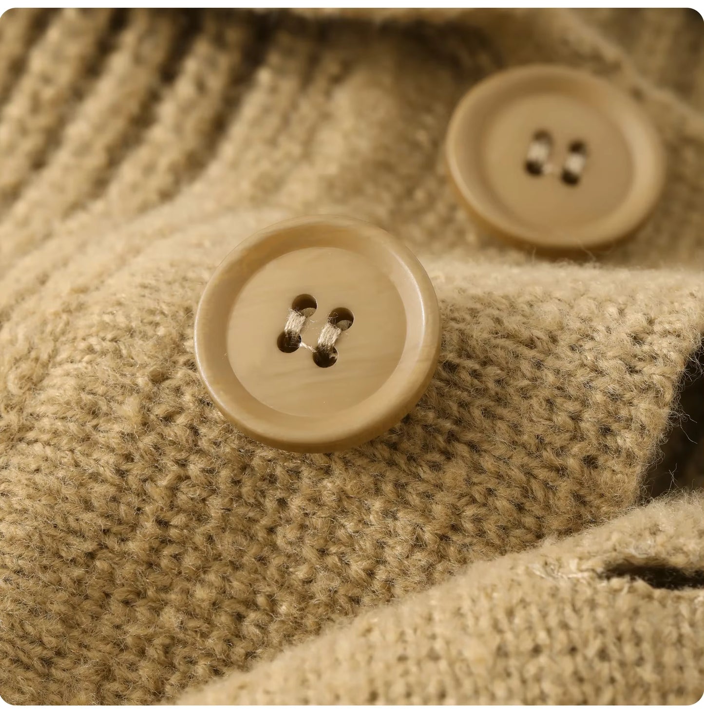 Chunky Rib Button Polo Sweater