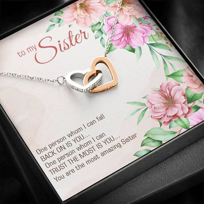 "To My Sister" Heart Necklace Gift