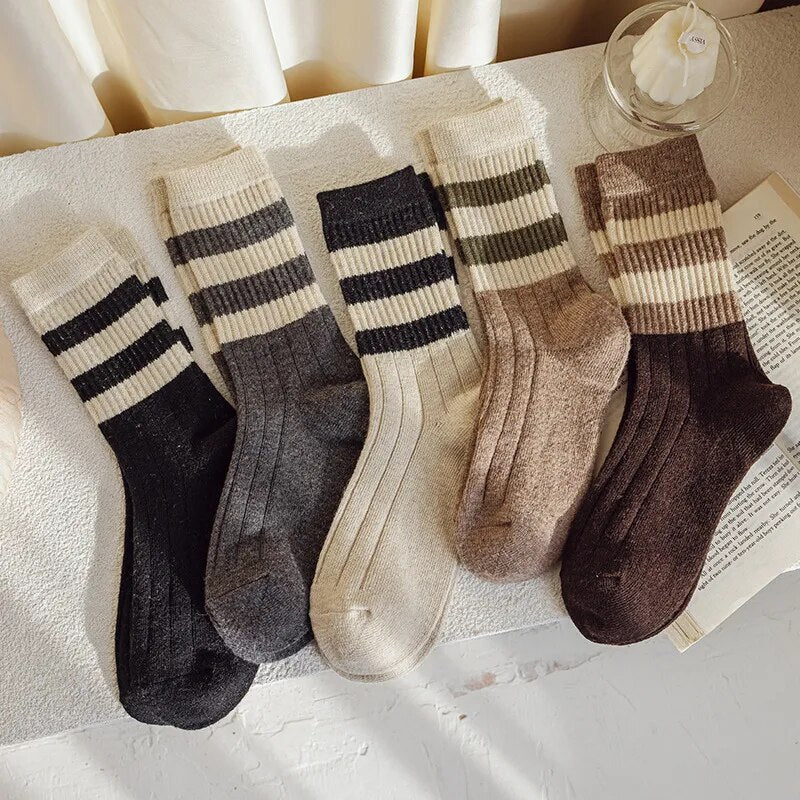 Elegance in Winter Sock Ensemble (Set of 5 pairs)